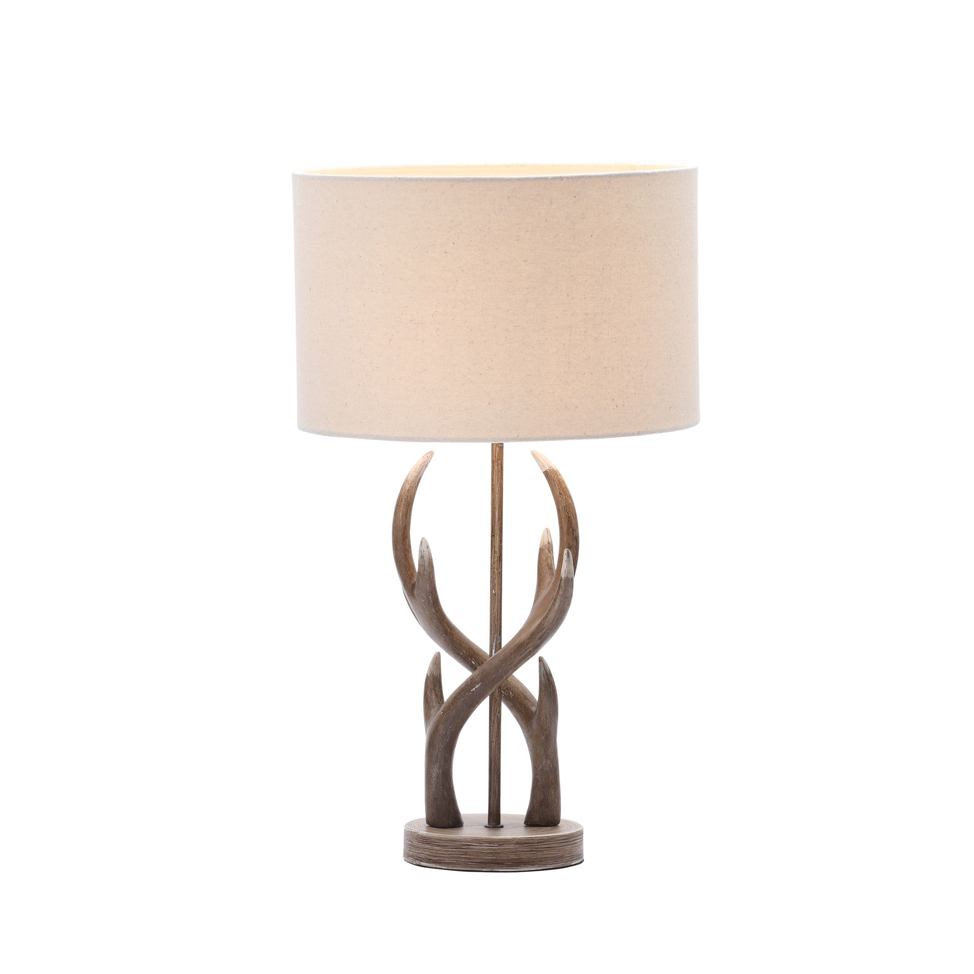 Inlight Hela Antler Matt Wood effect Table lamp
