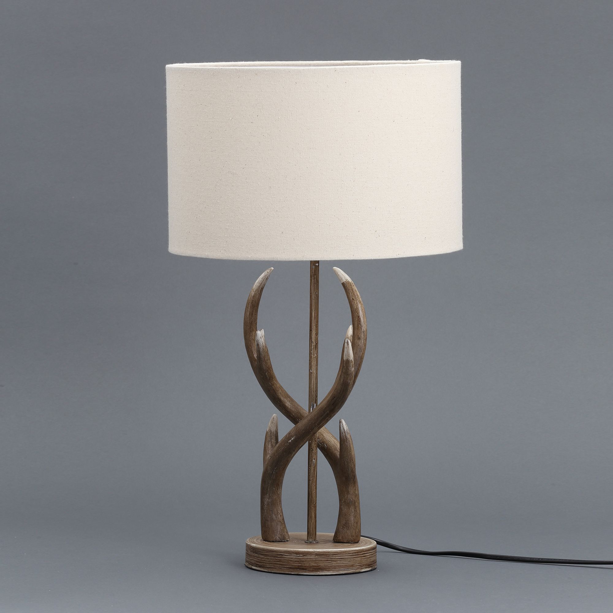 Inlight Hela Antler Matt Wood effect Table lamp