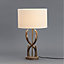 Inlight Hela Antler Matt Wood effect Table lamp