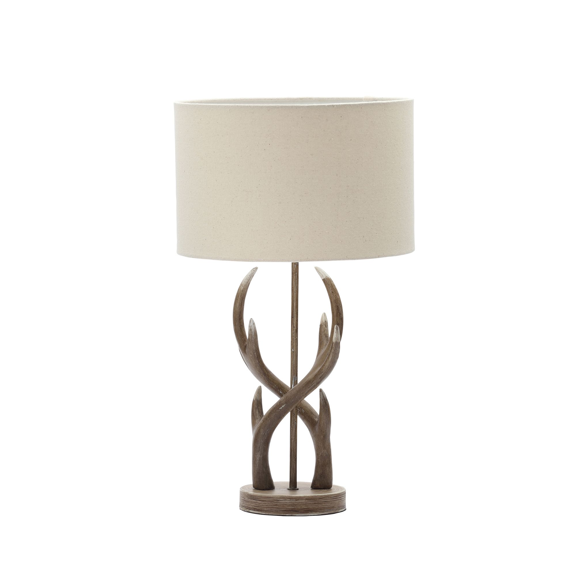 Inlight Hela Antler Matt Wood effect Table lamp
