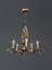 Inlight Hela Pendant Polyresin & steel Wood effect 5 Lamp Ceiling light