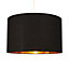 Inlight Helene Black & Gold Foil Lamp shade (D)40cm