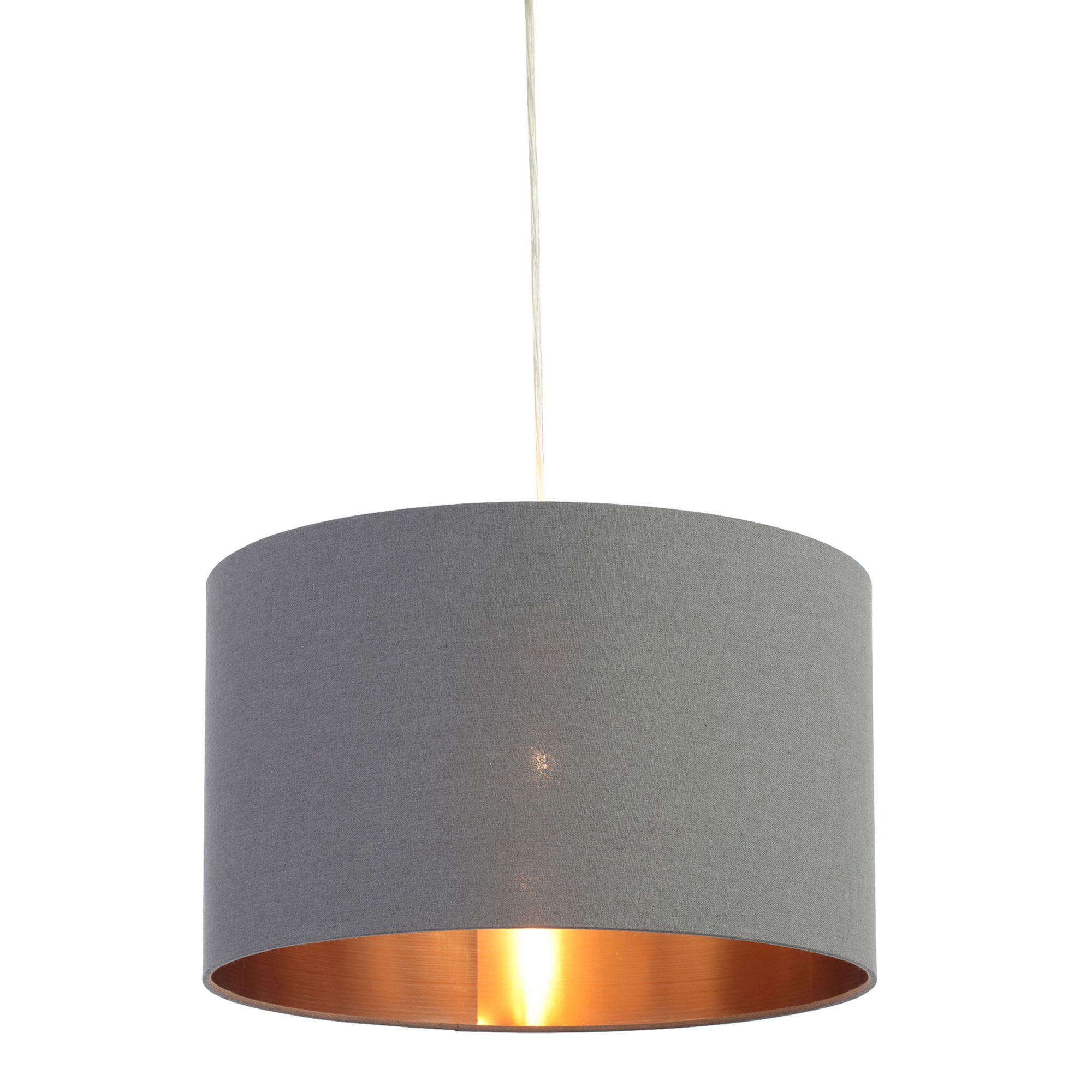 Copper and grey light outlet shade