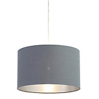 Inlight Helene Grey Silver effect modern Light shade (D)40cm