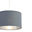 Inlight Helene Grey Silver effect modern Light shade (D)40cm