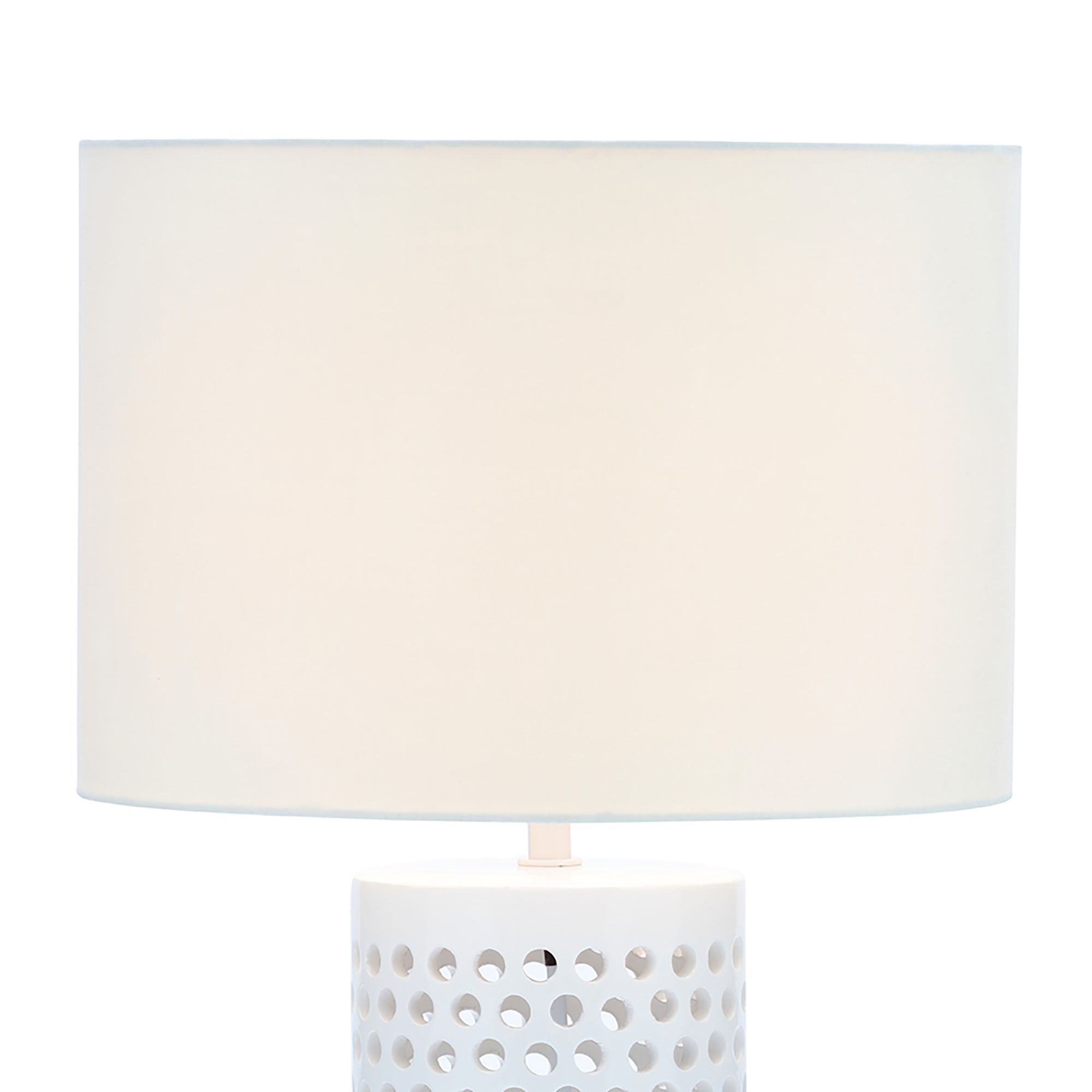 Inlight Helike Ceramic White Cylinder Table light
