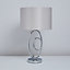 Inlight Hercule Spiral Polished Silver effect Table lamp