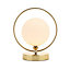 Inlight Holt Hoop Satin Brass & opal Table lamp