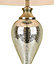 Inlight Horton Mottled mercury Matt Antique brass effect Table lamp