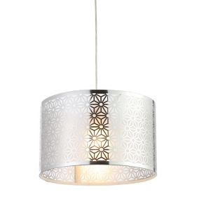 Inlight Hyperion silver effect Laser cut Light shade (D)35cm