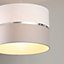 Inlight Isonoe Grey & white Drum Light shade (D)30cm