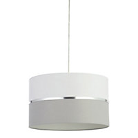 Inlight Isonoe Grey & white Drum Light shade (D)400mm