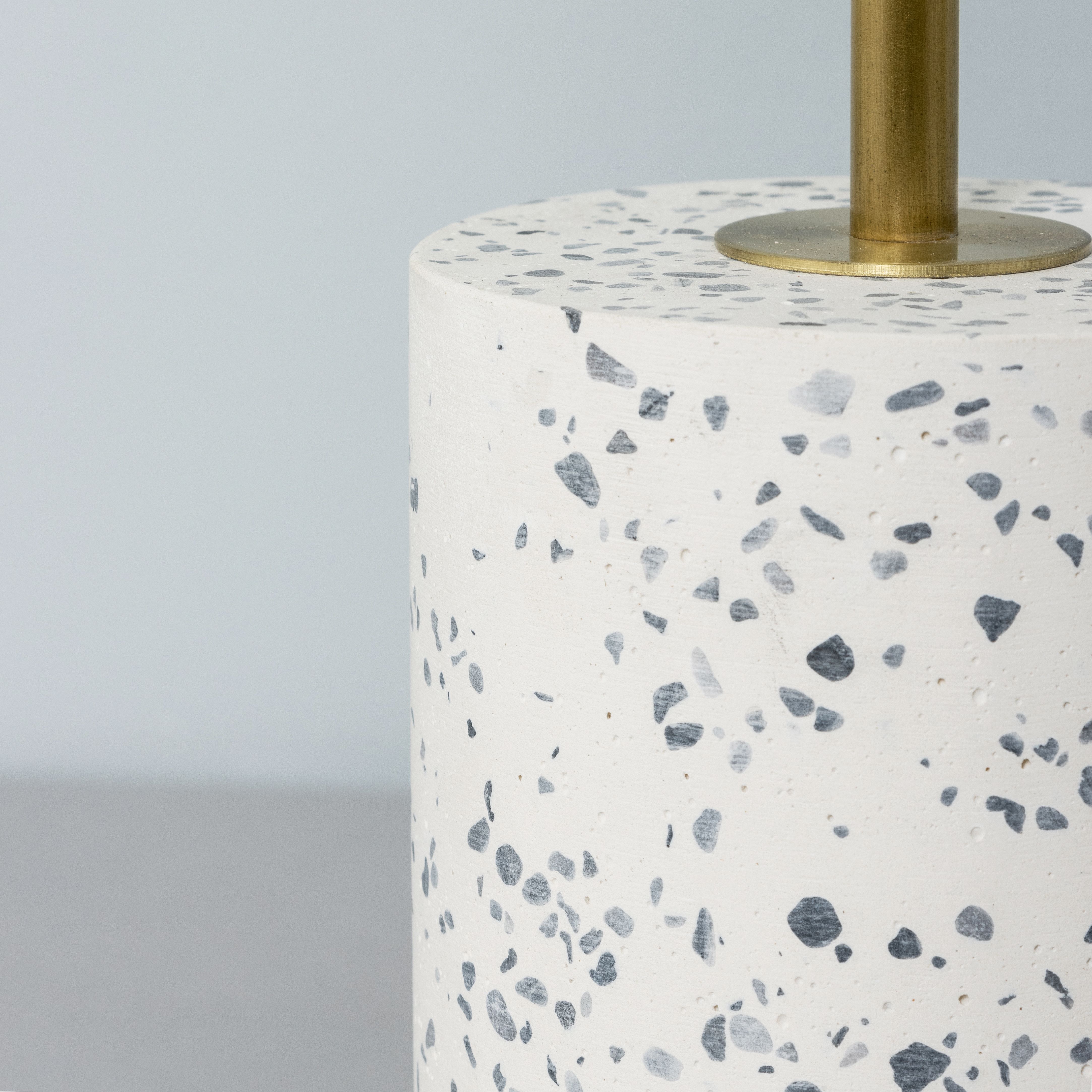 Inlight Jade Brushed Satin Opal Marble effect Table lamp