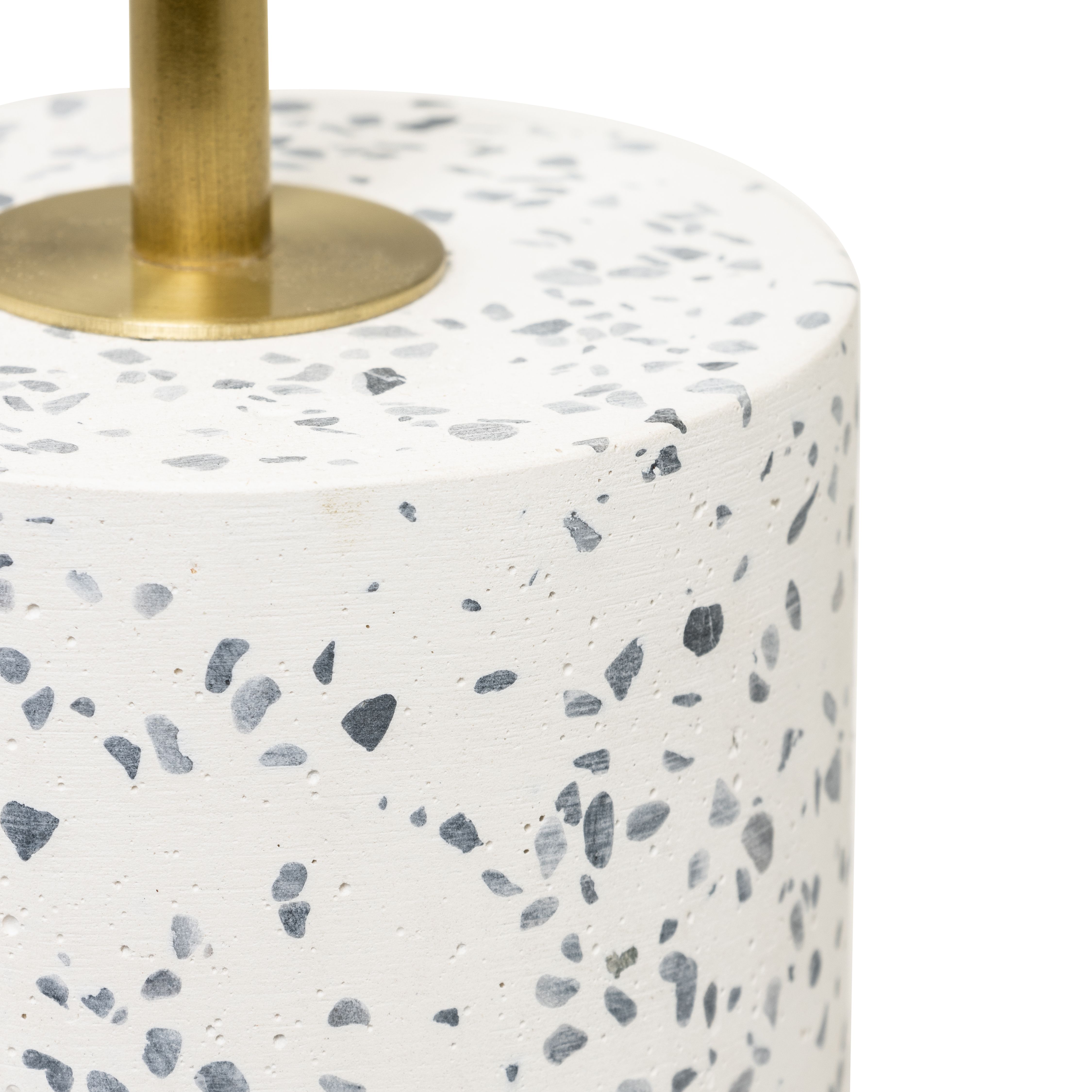 Inlight Jade Brushed Satin Opal Marble effect Table lamp