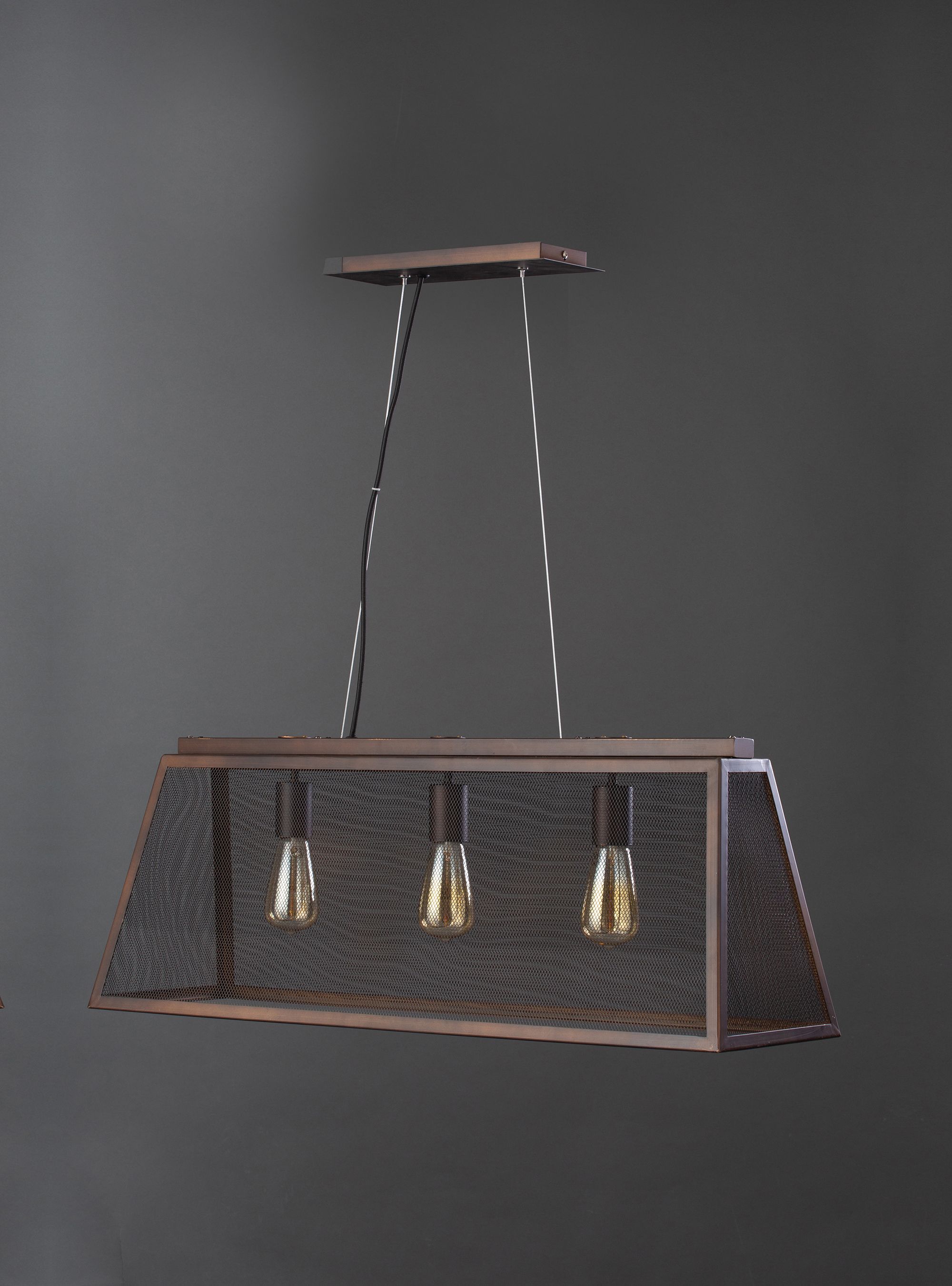 Inlight Jubel Pendant Iron Bronze effect 3 Lamp Ceiling light