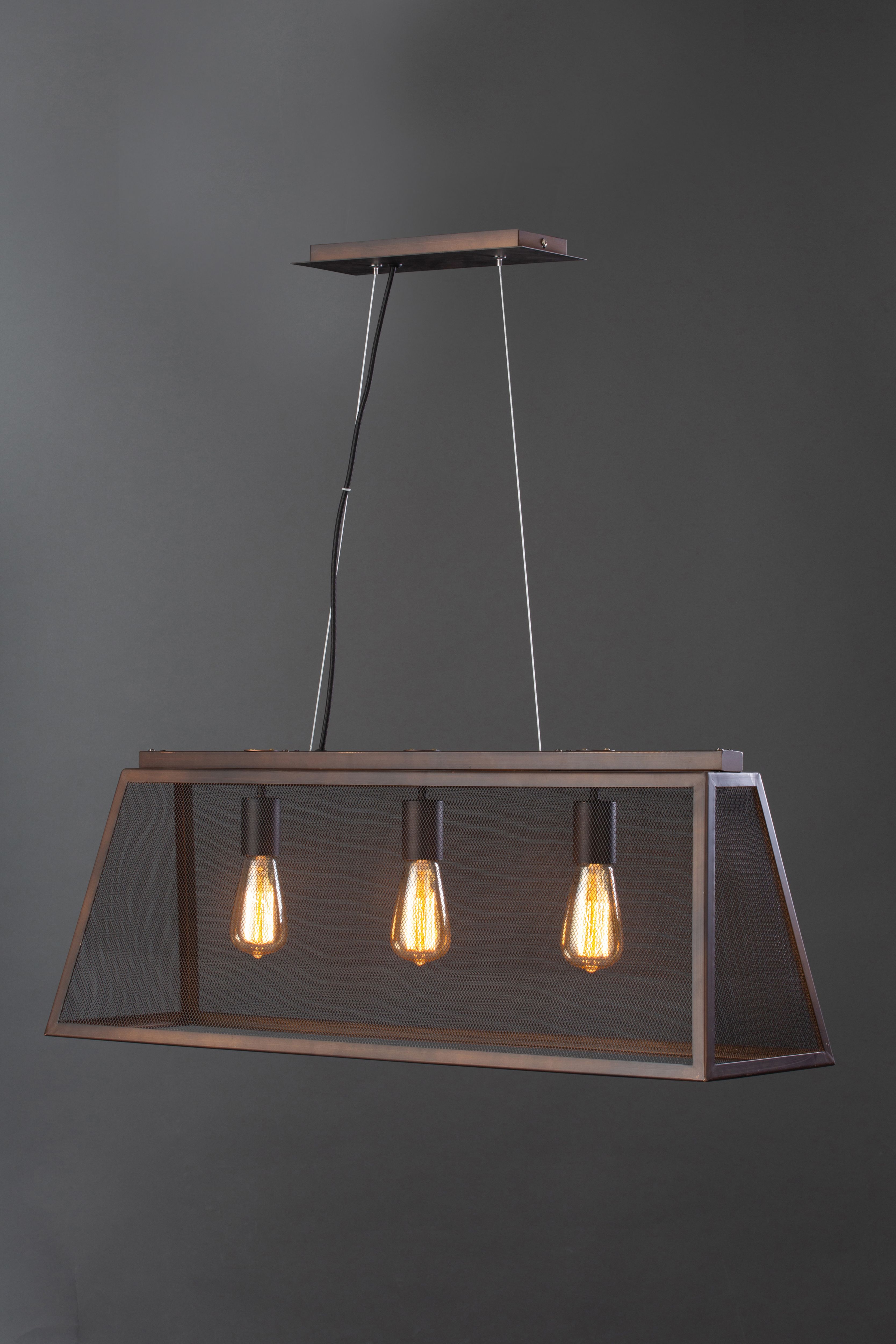 Inlight Jubel Pendant Iron Bronze effect 3 Lamp Ceiling light