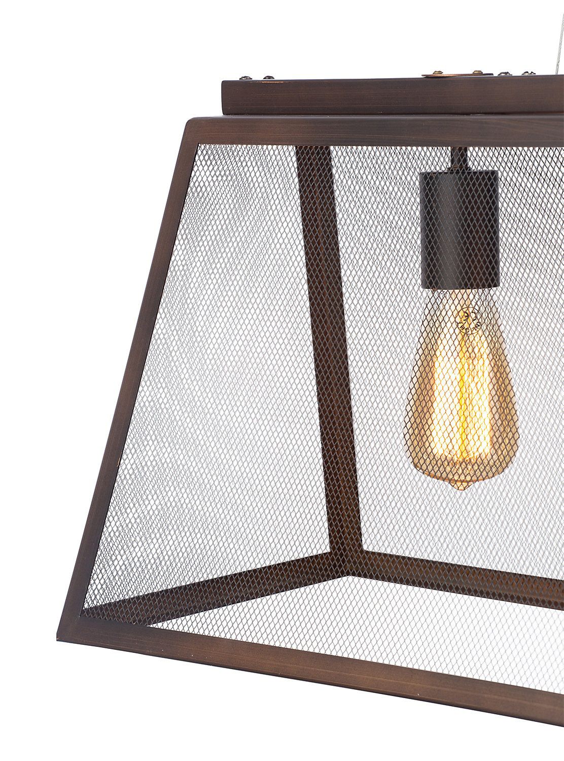 Inlight Jubel Pendant Iron Bronze effect 3 Lamp Ceiling light