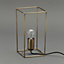 Inlight Jules Wire Matt Antique brass effect Rectangular Table lamp