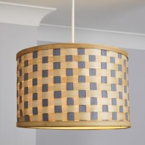 Inlight Julia Grey & neutral Woven effect Lamp shade (D)35cm