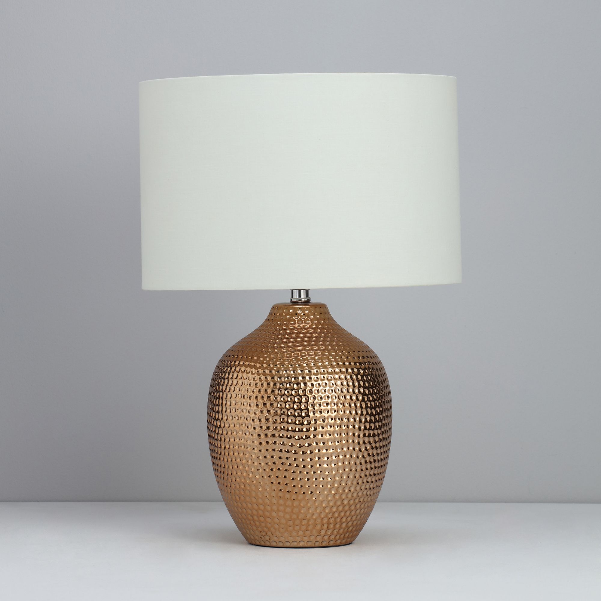 Inlight Jupiter Textured Polished Gold effect Oval Table light