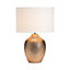 Inlight Jupiter Textured Polished Gold effect Oval Table light