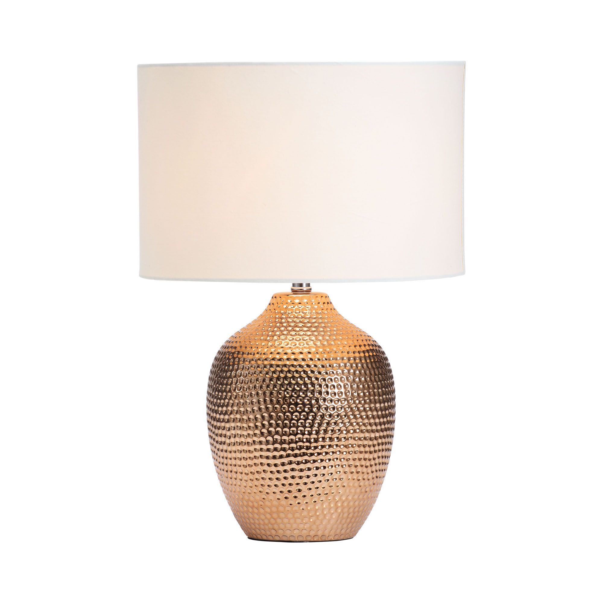 Inlight Jupiter Textured Polished Gold effect Oval Table light