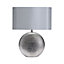 Inlight Kale Textured Polished silver effect Round Table light
