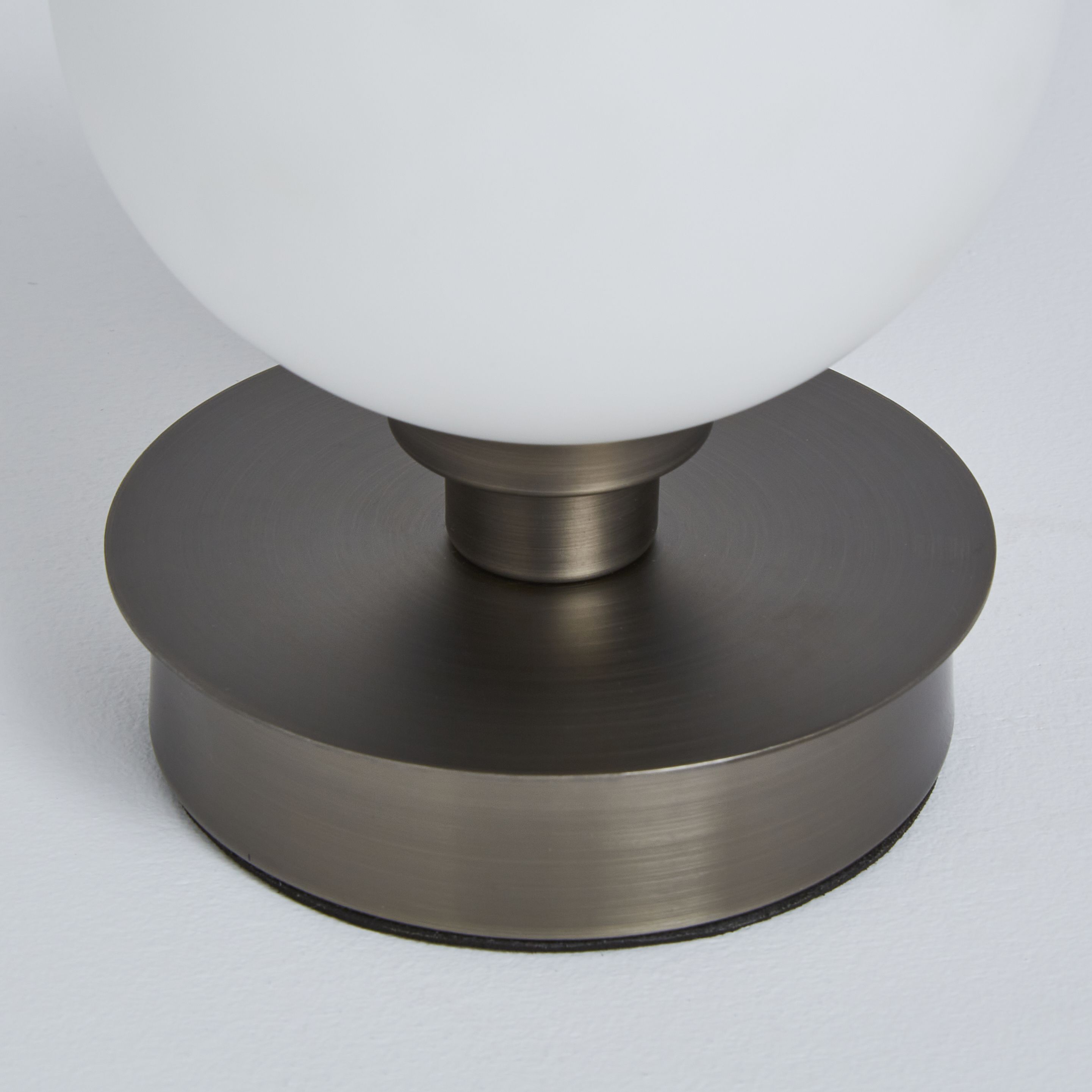 Inlight Kleo Round Polished Silver effect Table lamp, Set of 2