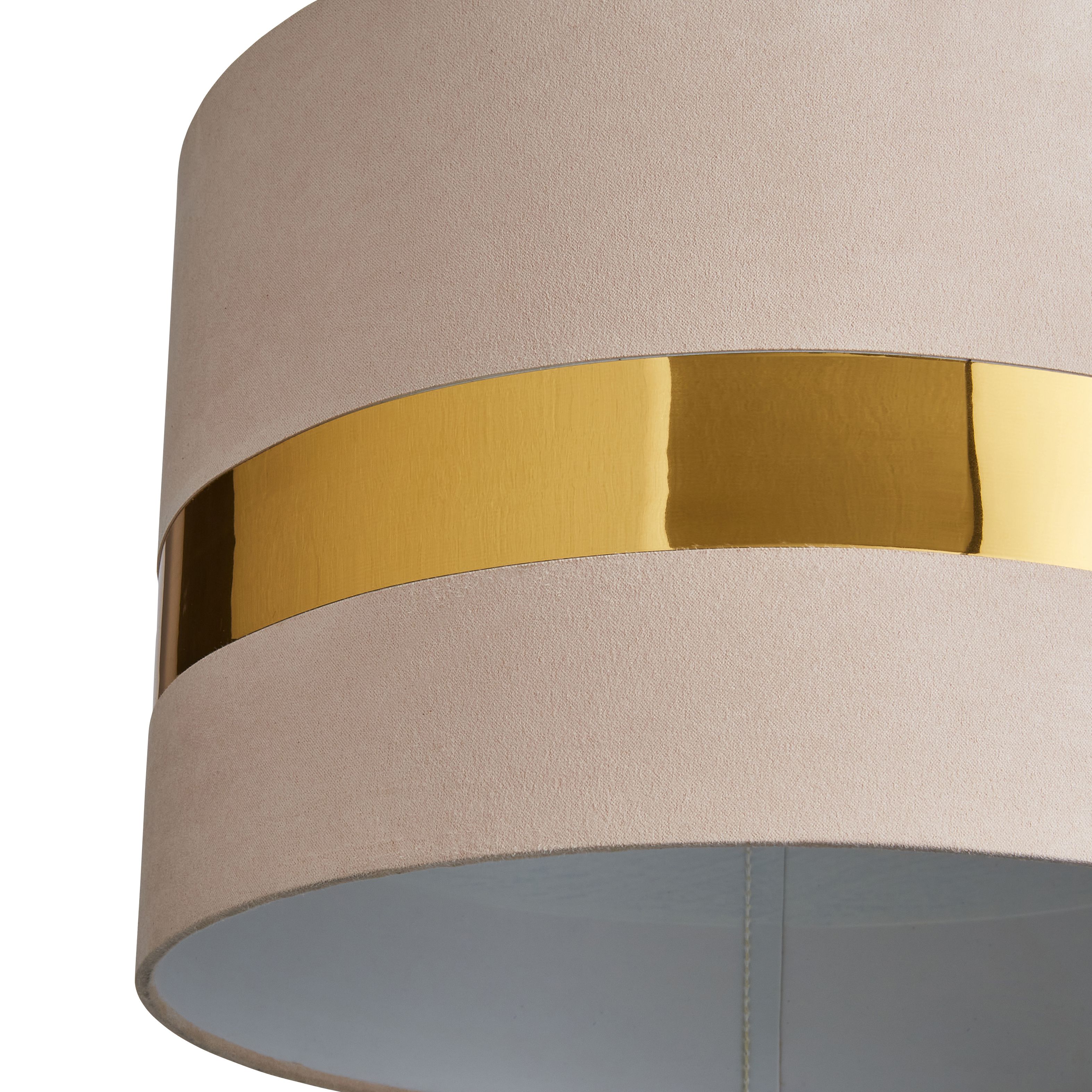 Inlight Koron Pink Metallic effect Velvet Cylinder Lamp shade (D)30cm