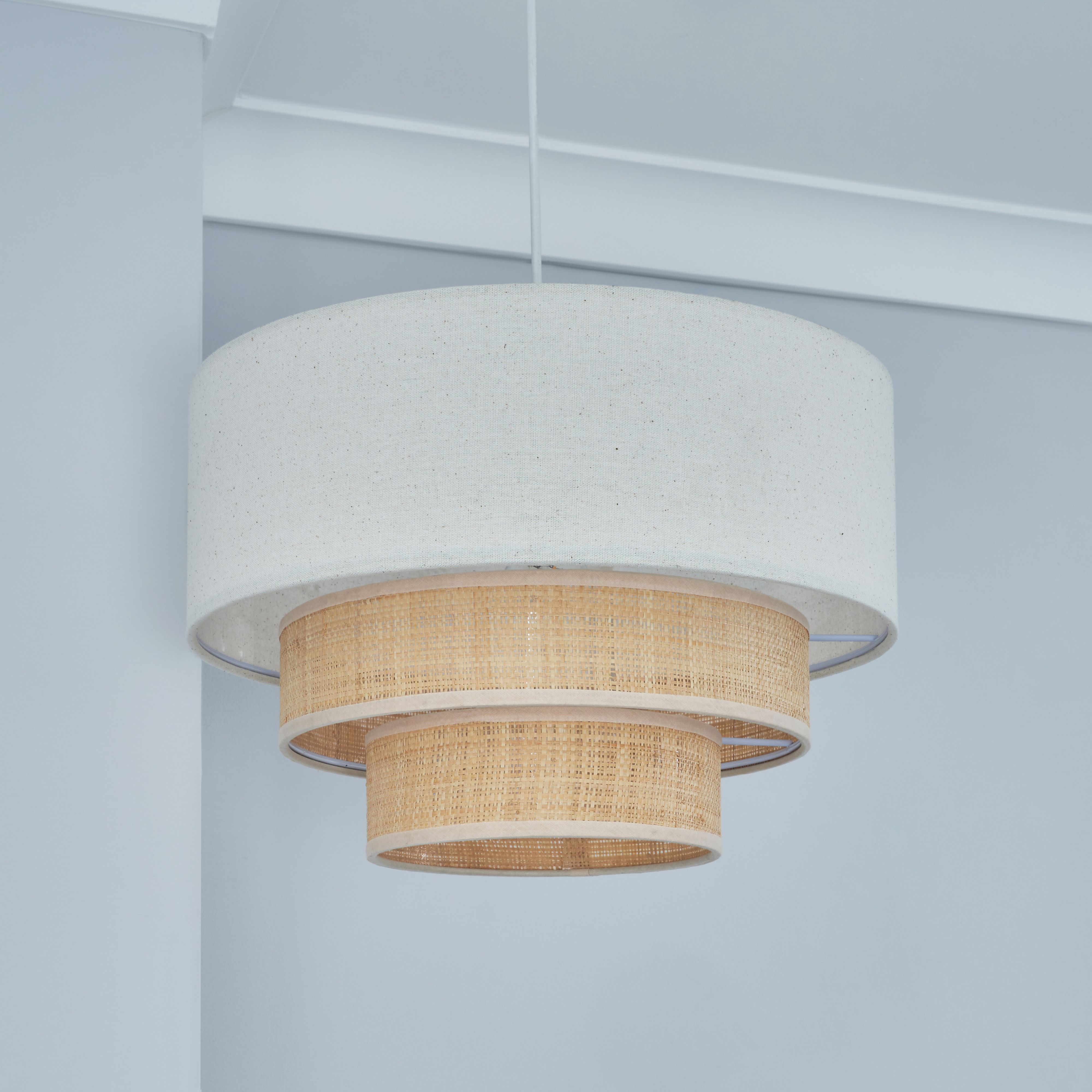 Inlight Lano Natural Rattan Round Lamp shade (D)40cm
