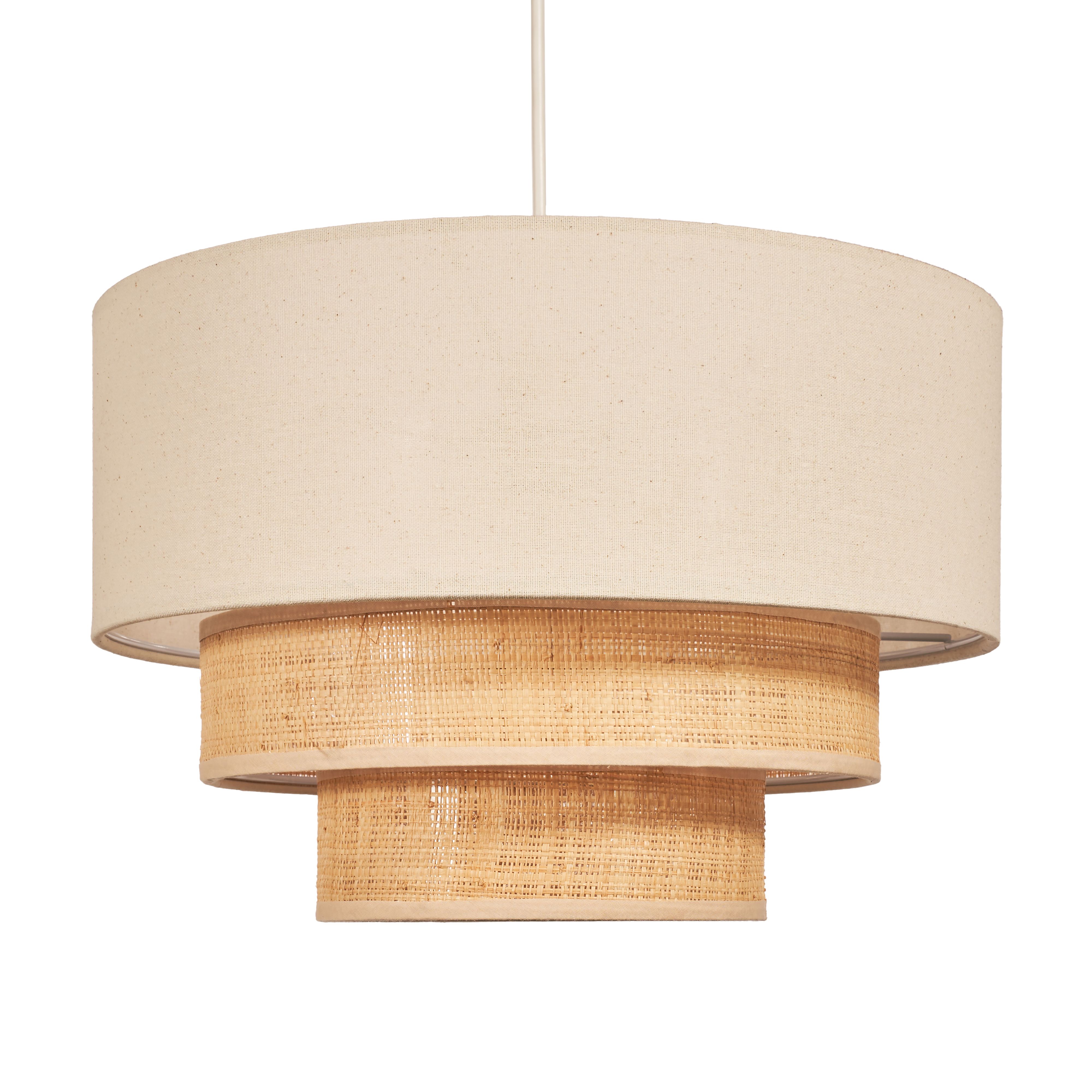 Inlight Lano Natural Rattan Round Lamp shade (D)40cm