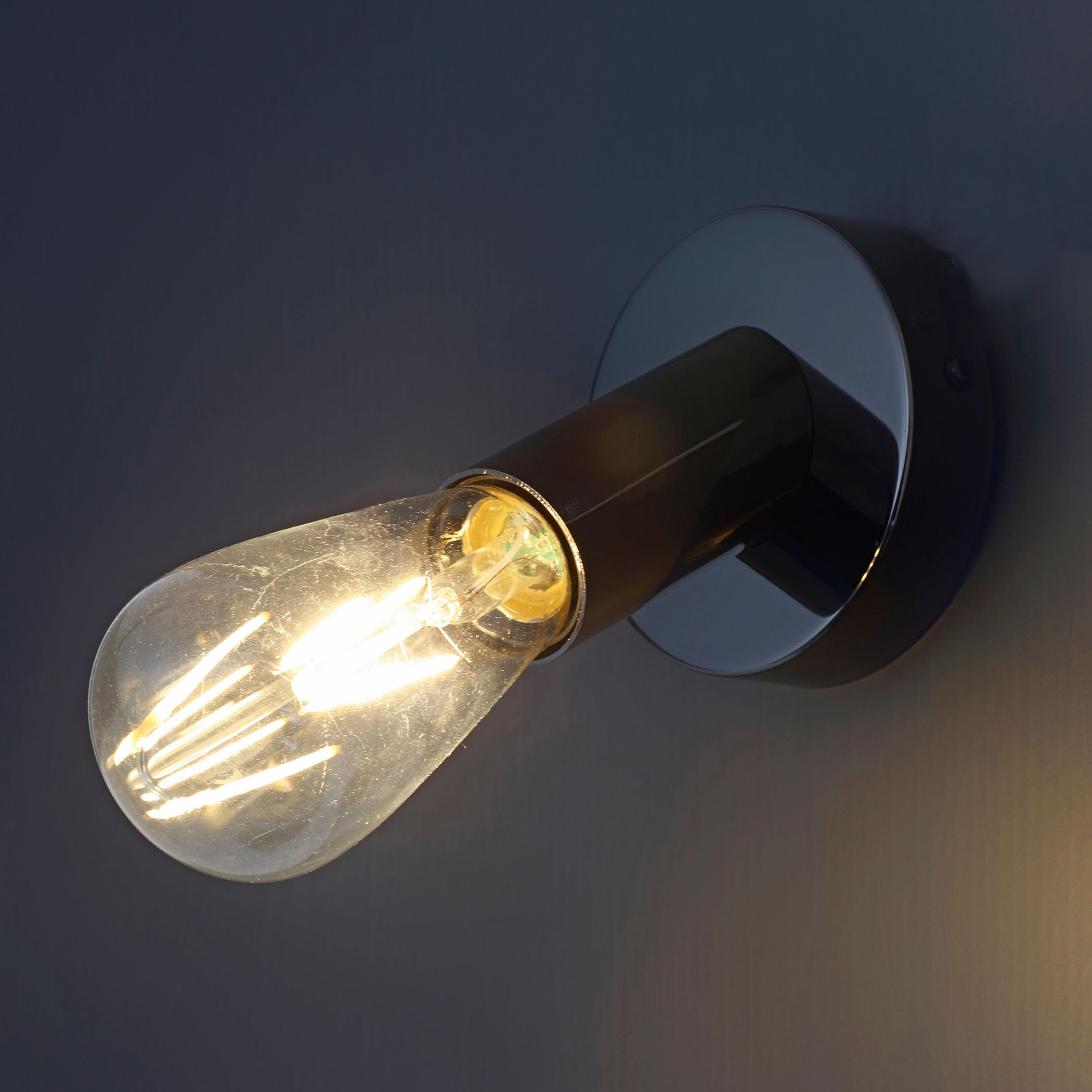 Inlight Lapetus Industrial Black nickel effect Wall light | DIY at B&Q