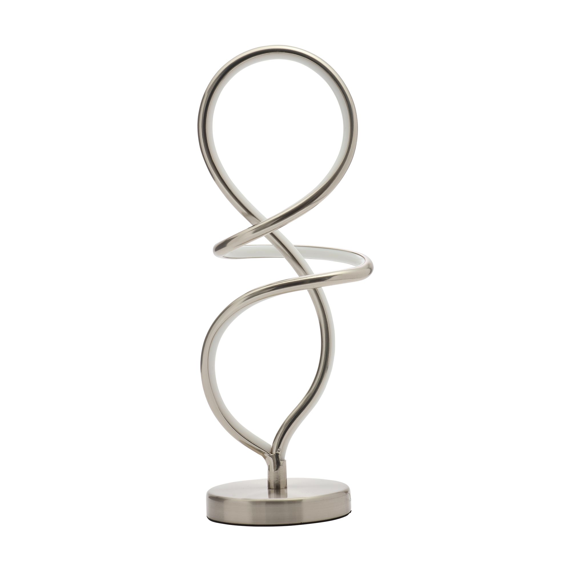 Inlight Leda Spiral Satin nickel effect Table light