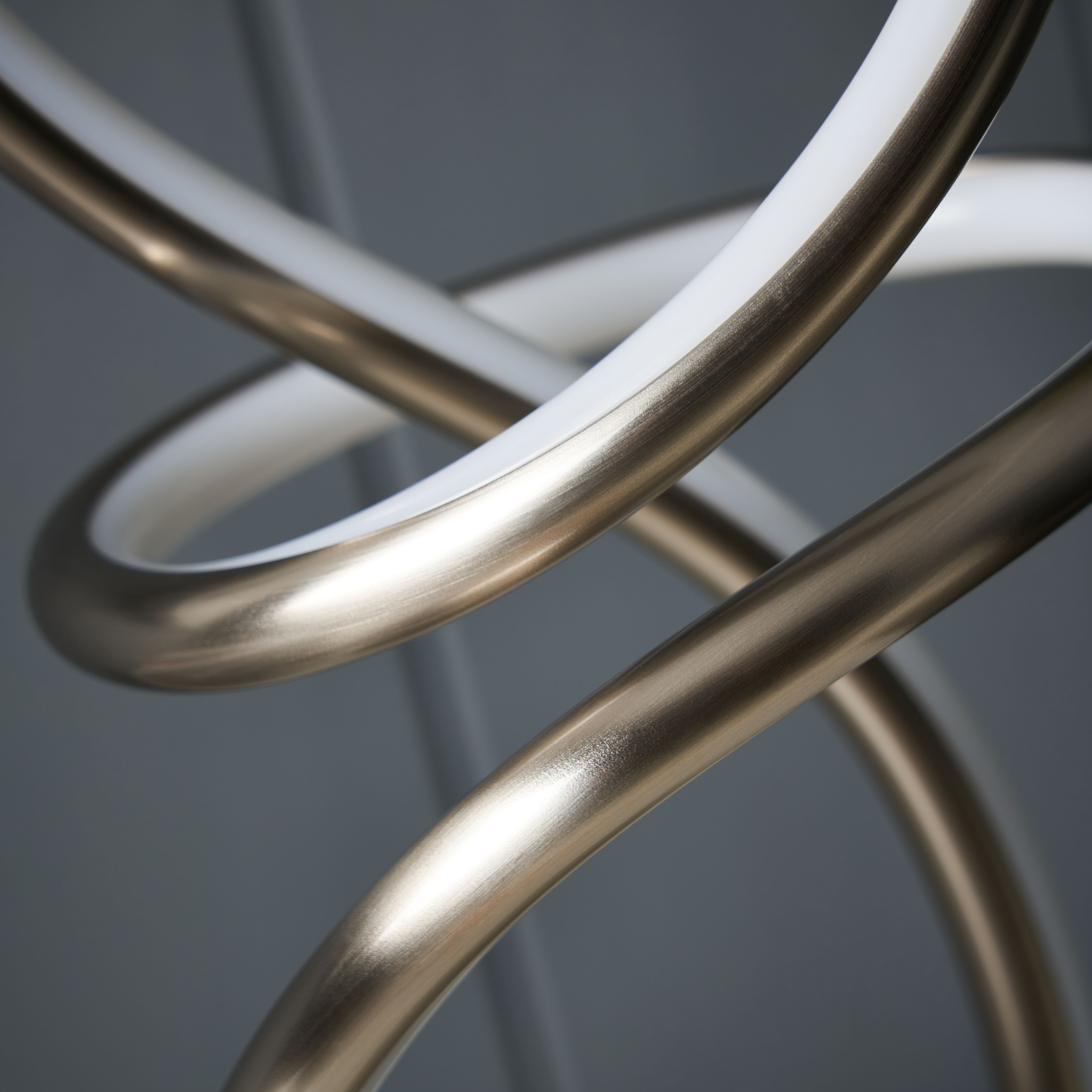 Inlight Leda Spiral Satin nickel effect Table light