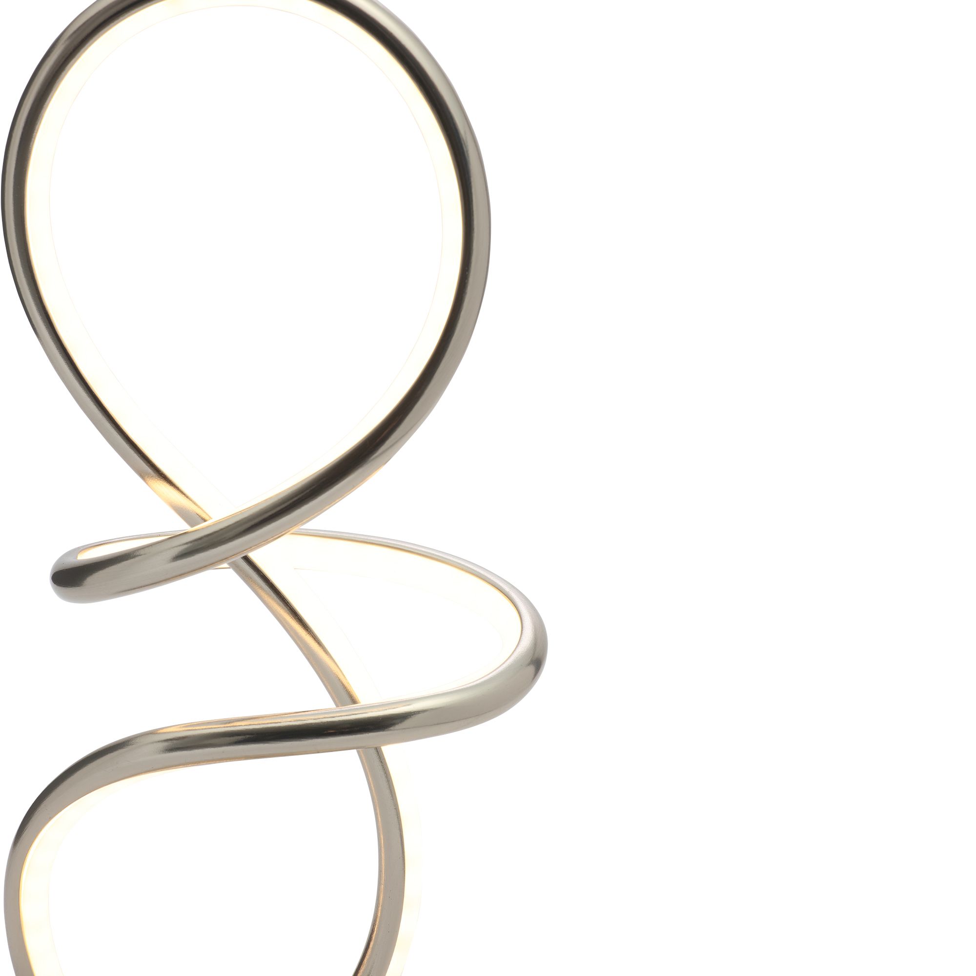 Inlight Leda Spiral Satin nickel effect Table light