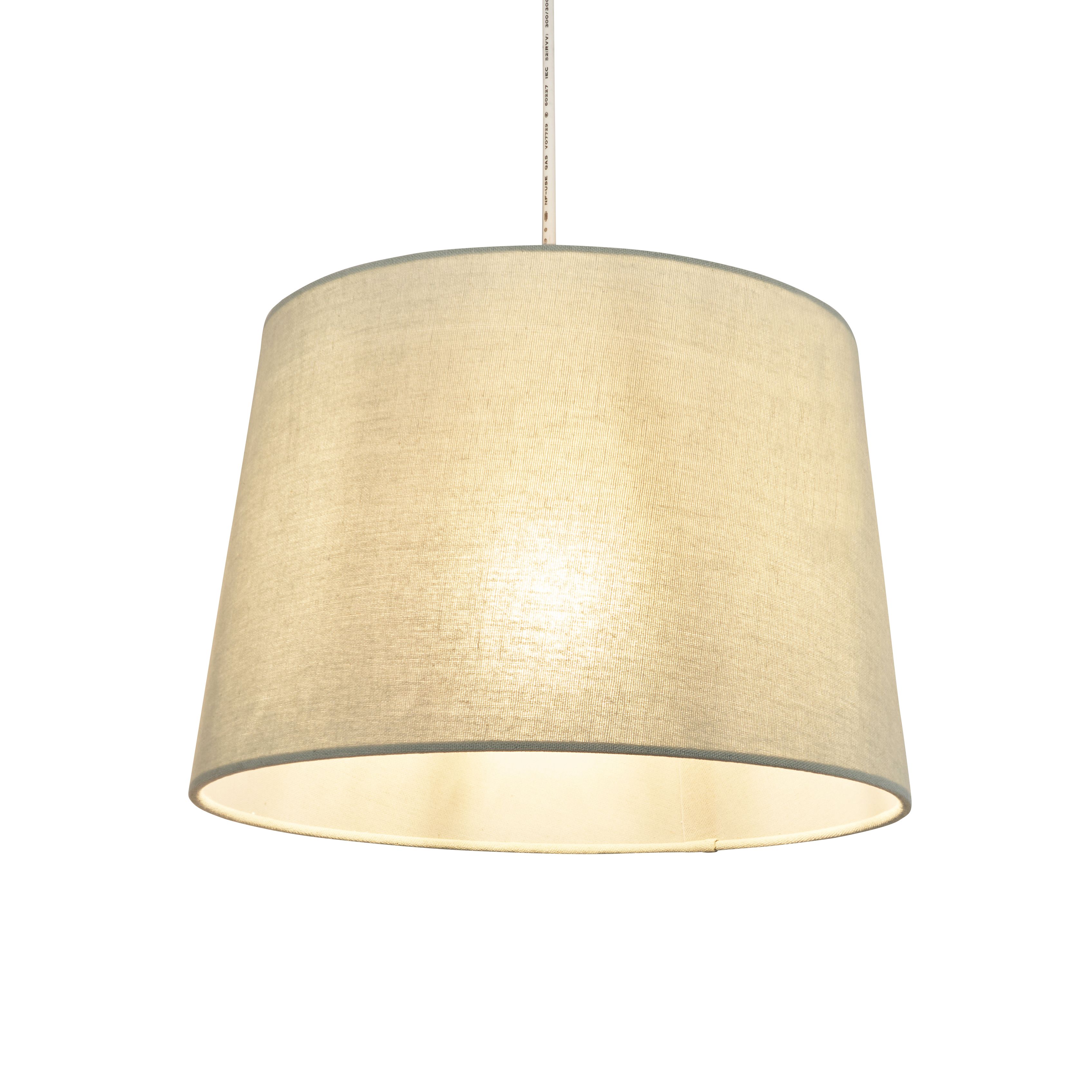 Inlight Lewell Duck Egg Linen effect Contemporary Cylinder Light shade (D)30cm
