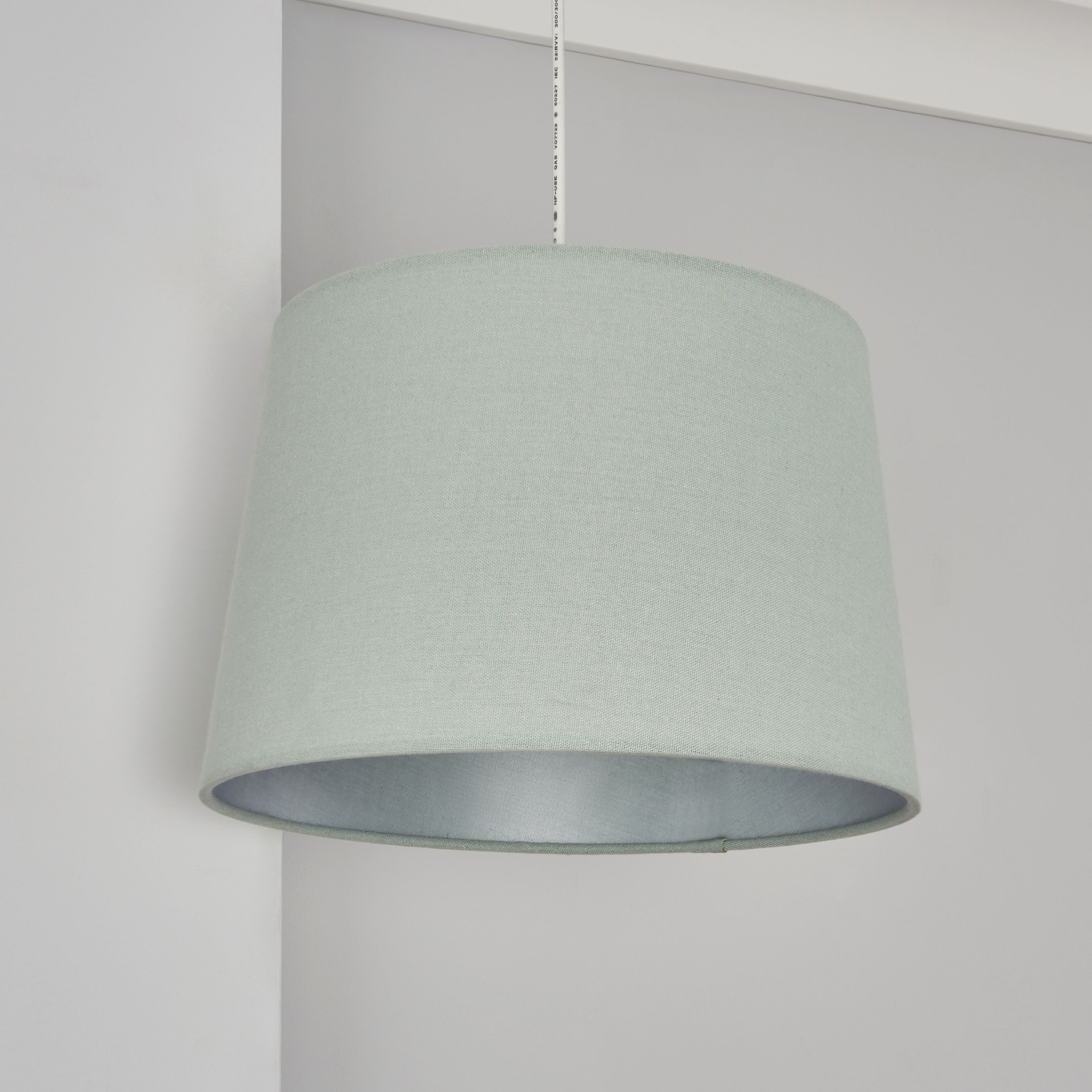 Inlight Lewell Duck Egg Linen effect Contemporary Cylinder Light shade (D)30cm