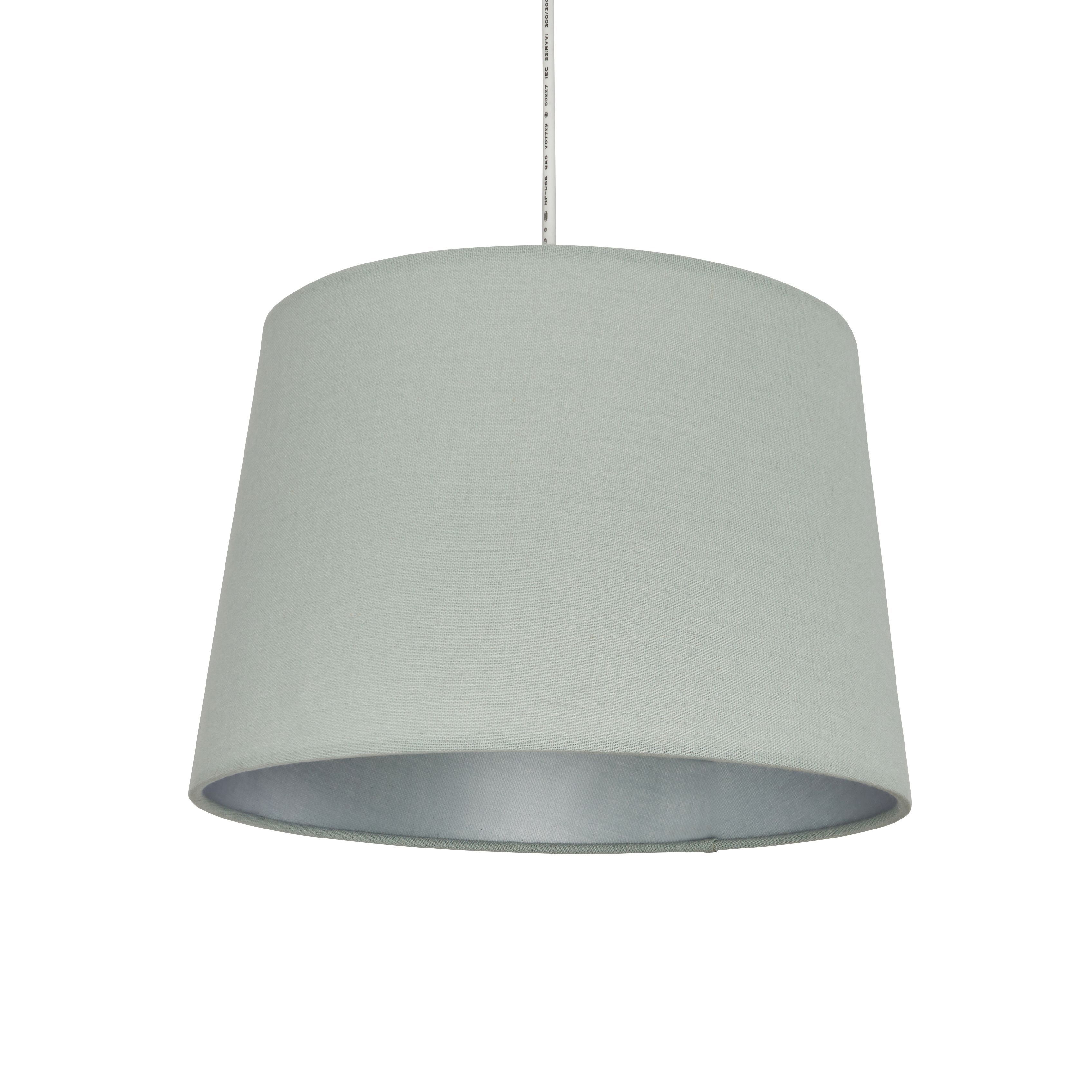 Inlight Lewell Duck Egg Linen effect Contemporary Cylinder Light shade (D)30cm