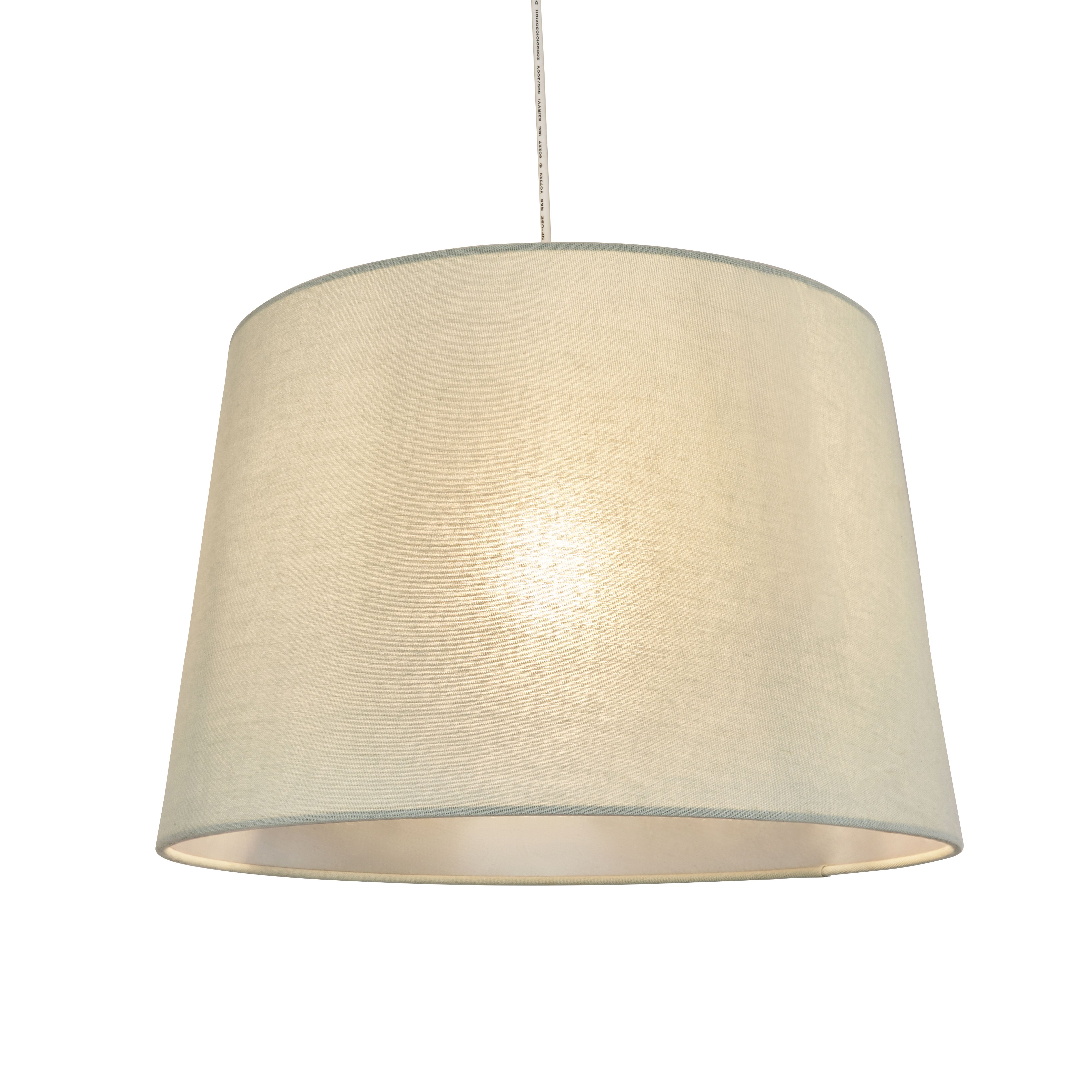 Inlight Lewell Duck Egg Linen effect Contemporary Cylinder Light shade (D)40cm