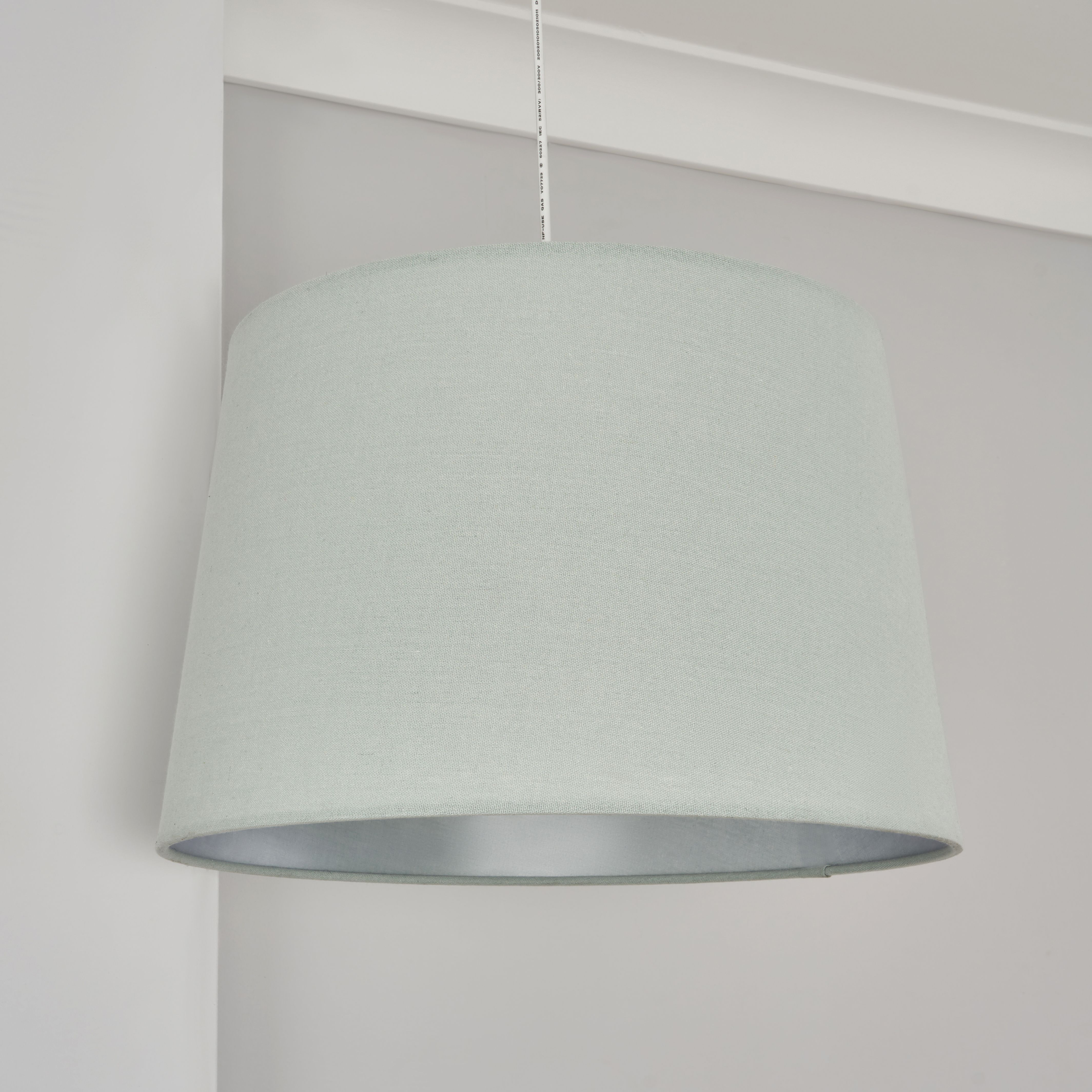 Inlight Lewell Duck Egg Linen effect Contemporary Cylinder Light shade (D)40cm