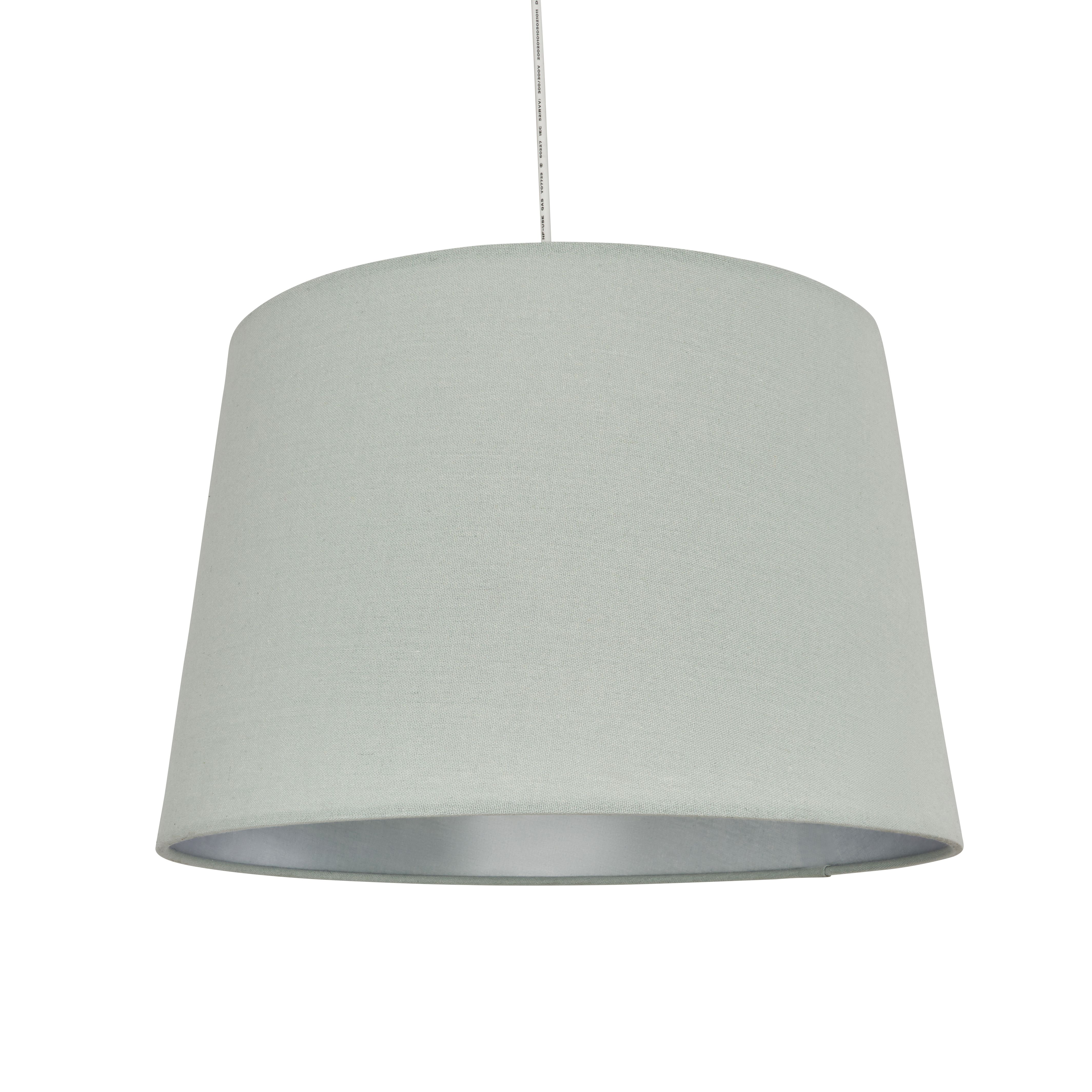 Inlight Lewell Duck Egg Linen effect Contemporary Cylinder Light shade (D)40cm