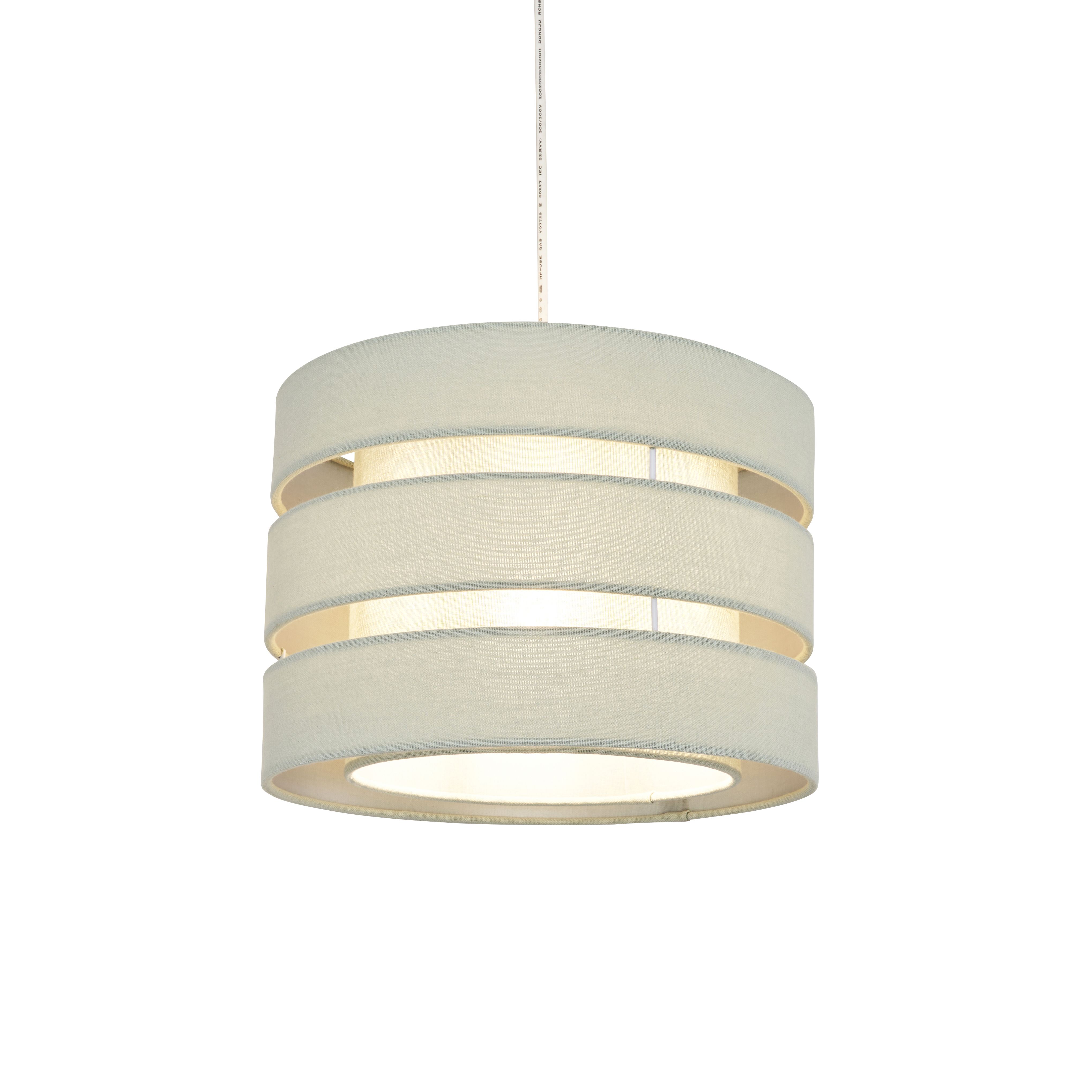 Inlight Lewell Duck Egg Linen effect Mini Trio Cylinder Light shade (D)28cm