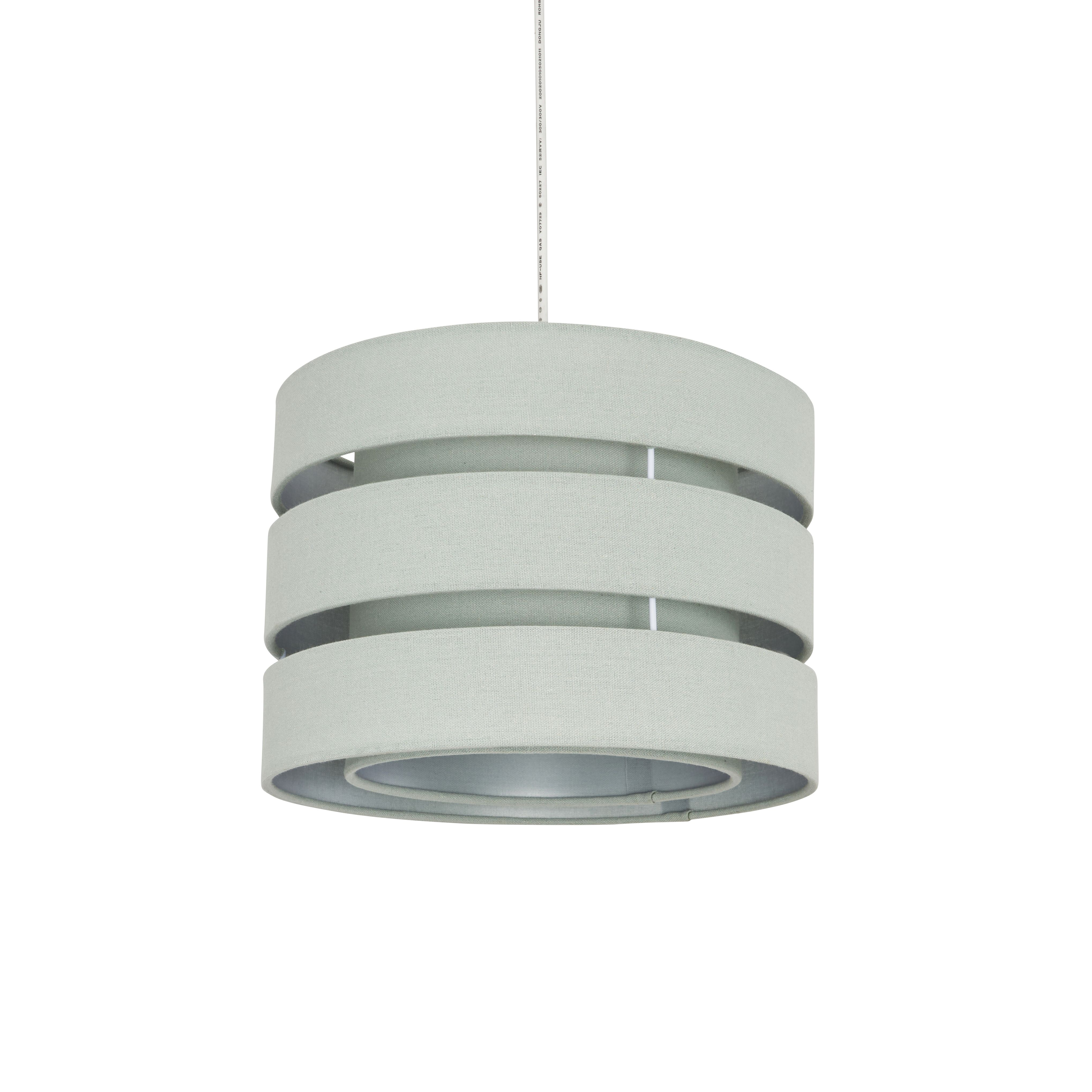 Inlight Lewell Duck Egg Linen effect Mini Trio Cylinder Light shade (D)28cm