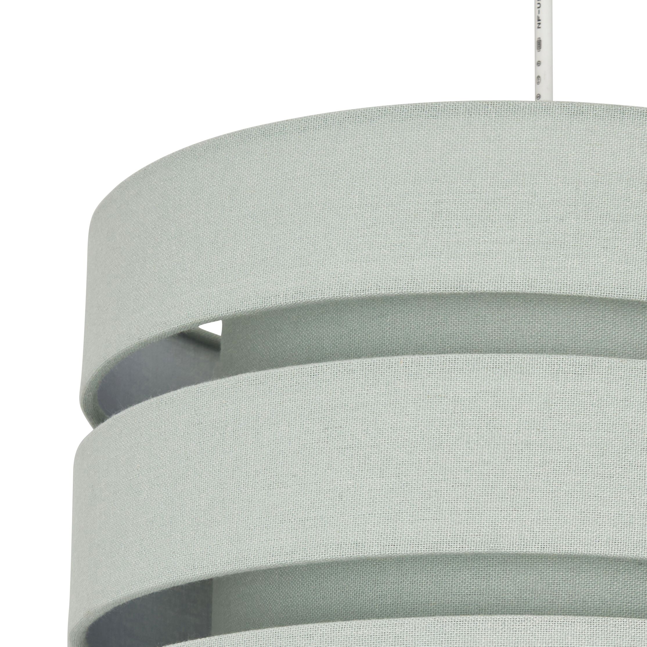Inlight Lewell Duck Egg Linen effect Mini Trio Cylinder Light shade (D)28cm