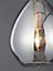 Inlight Lima Pendant Glass & iron Copper effect Ceiling light
