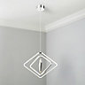 Inlight Linq Diamond Chrome effect Pendant ceiling light, (Dia)560mm