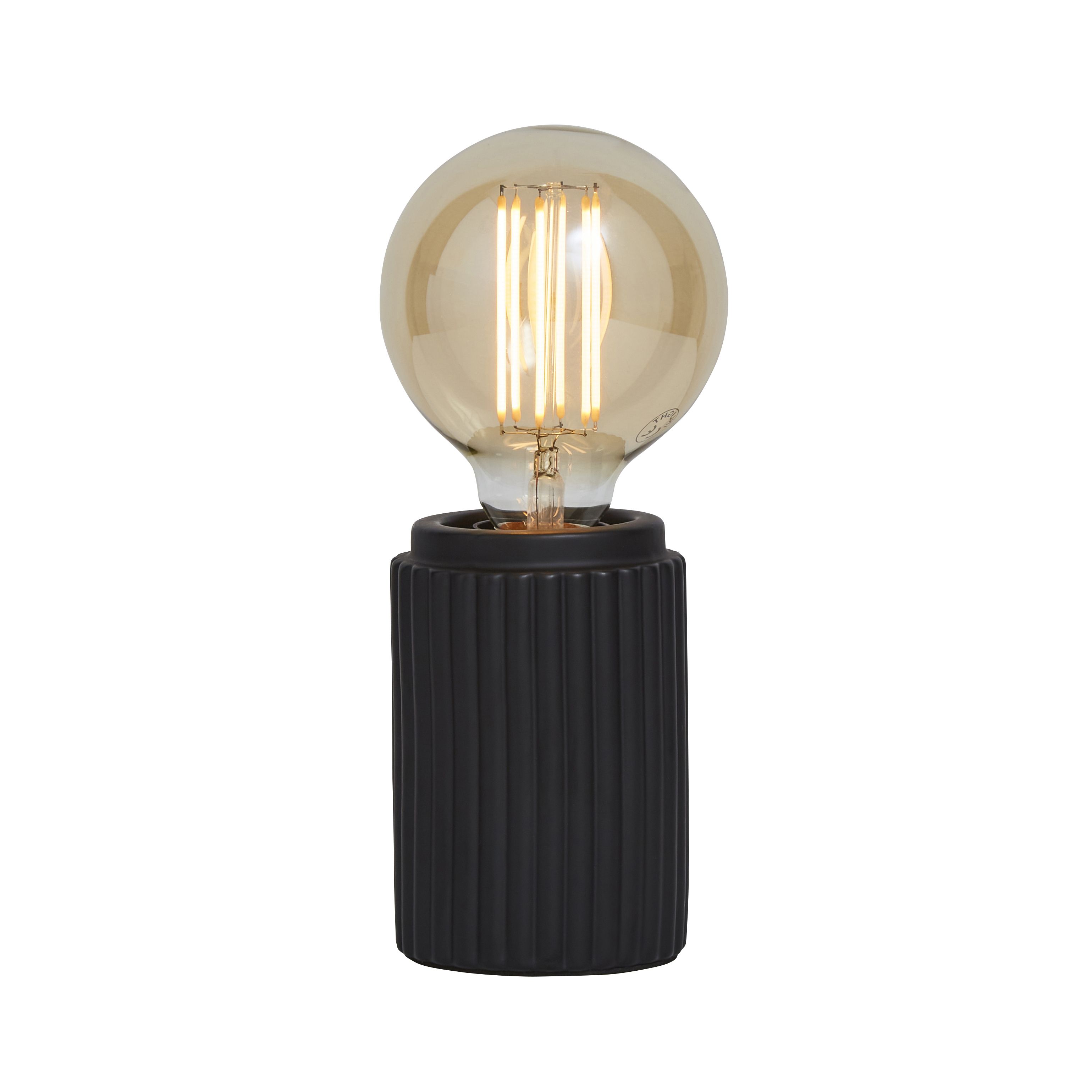 Black cylinder on sale table lamp