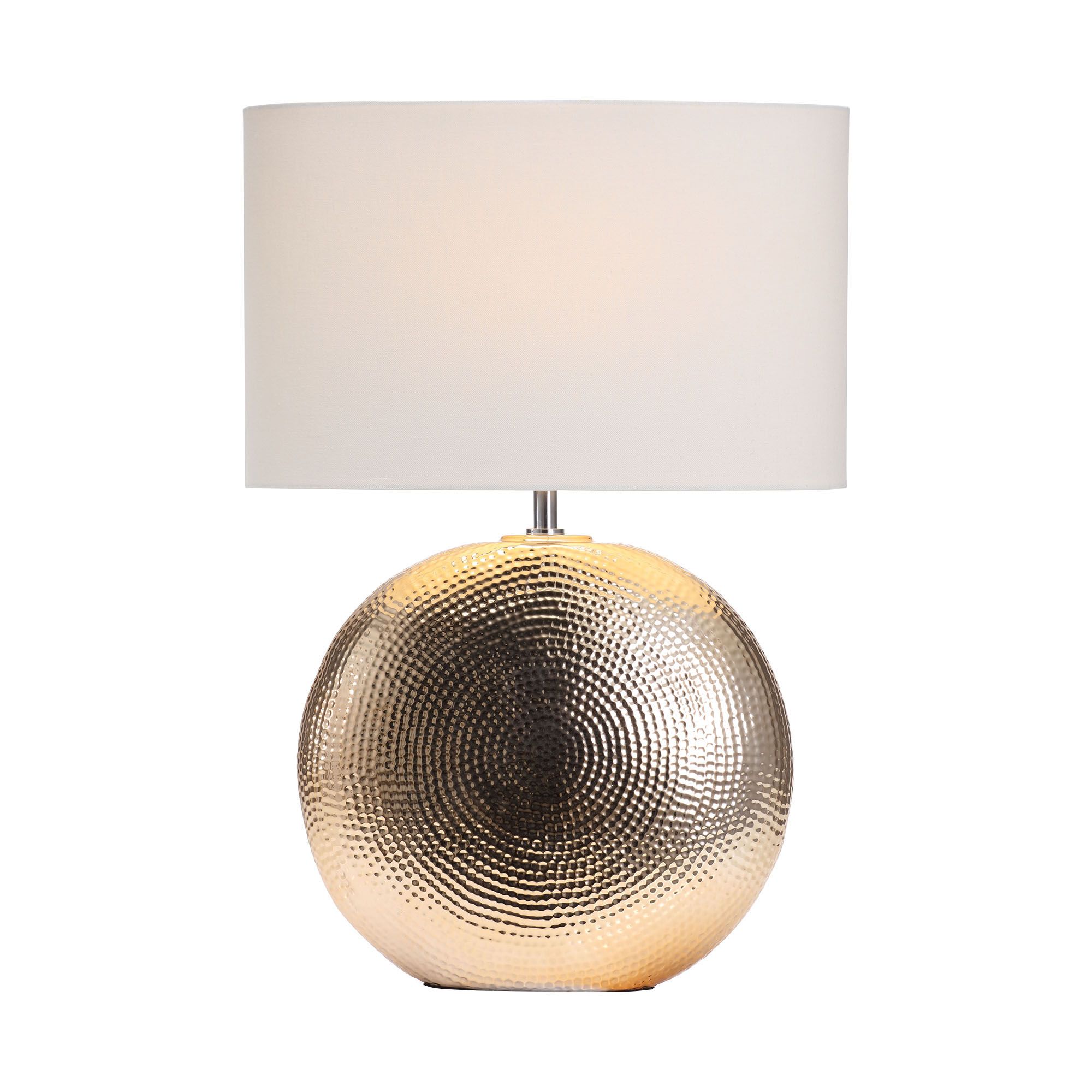 Inlight Locaste Textured Round Polished gold effect Table light