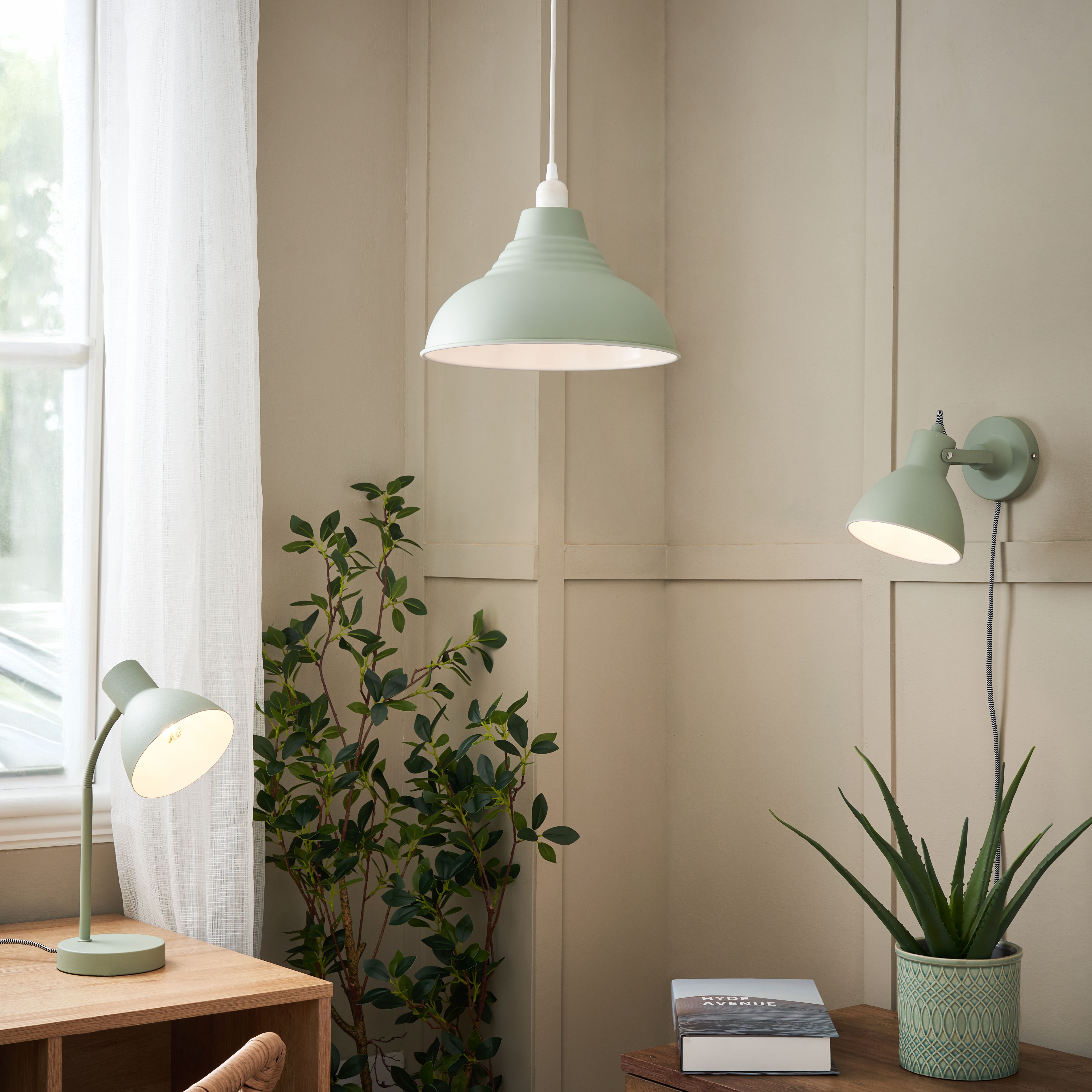 Inlight Lucia Desert Sage Round Lamp shade (D)30cm