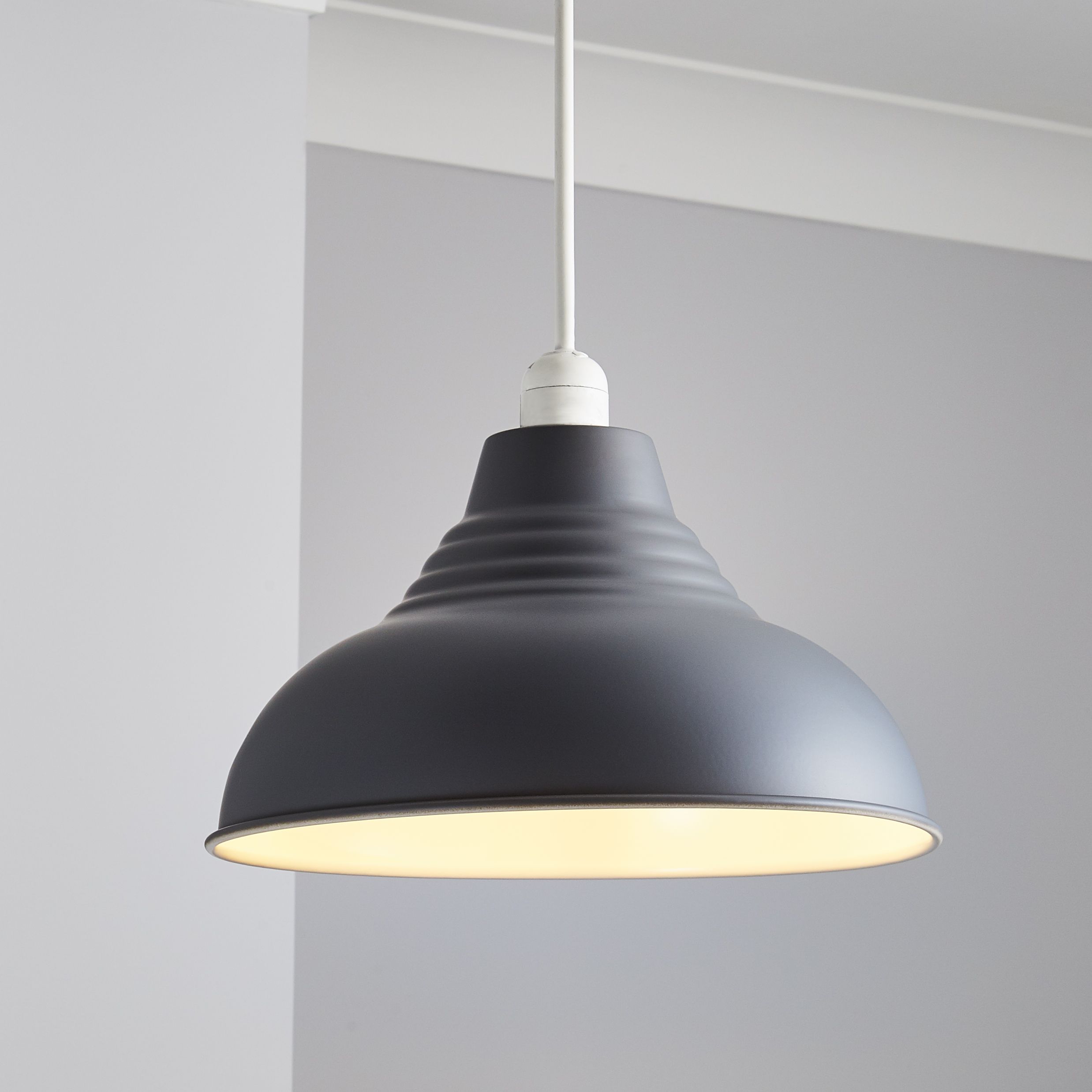 Inlight Lucia Grey pendant Round Light shade (D)30cm
